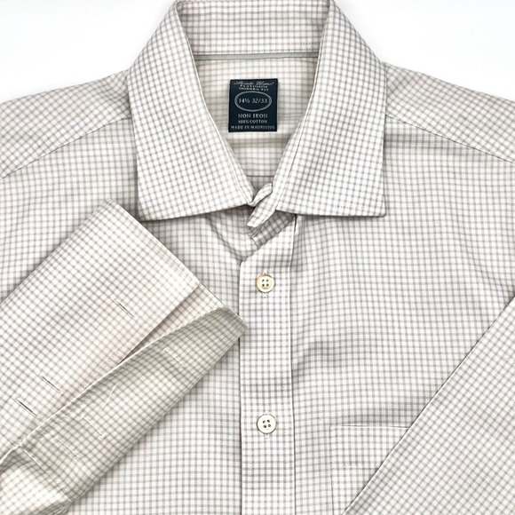 Pronto Uomo Platinum Modern Fit Gray Dress Shirt French Cuff 14½ 32/33 0469 - Picture 1 of 4